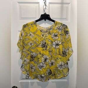 Notations Yellow Floral Women's Blouse